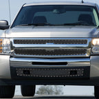 2007-2013 Chevrolet Silverado 1500/1500HD Rivet Style Black Stainless Steel 3PC Mesh Grille insert