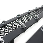 2014-2015 Chevrolet Silerado 1500 Rivet Style Black Stainless Steel 2PC Mesh Grille Insert