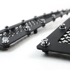 2014-2015 Chevrolet Silerado 1500 Rivet Style Black Stainless Steel 2PC Mesh Grille Insert