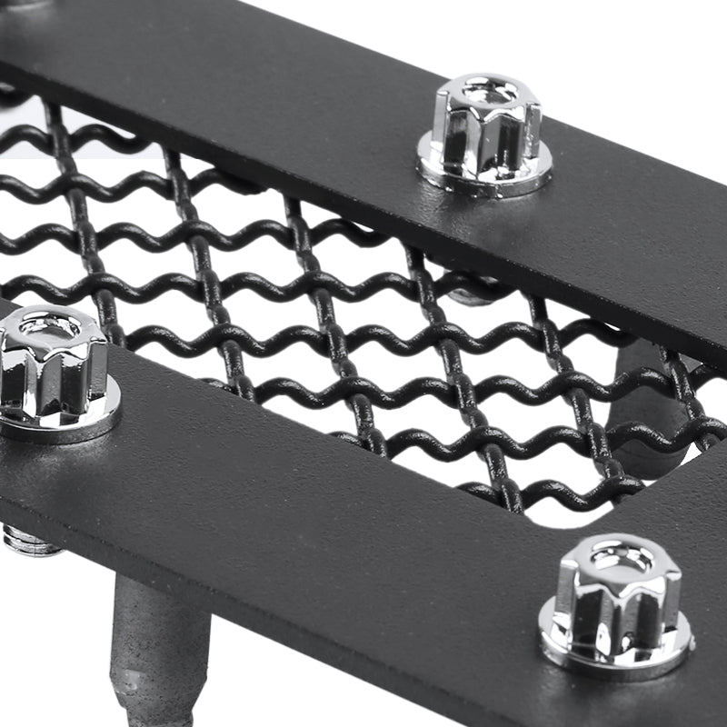 2014-2015 Chevrolet Silverado 1500 Rivet Style Stainless Steel 2PC Mesh Grille Insert (Black V2)
