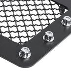 2014-2015 Chevrolet Silverado 1500 Rivet Style Stainless Steel 2PC Mesh Grille Insert (Black V2)