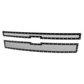 2014-2015 Chevrolet Silverado 1500 Rivet Style Stainless Steel 2PC Mesh Grille Insert (Black V2)