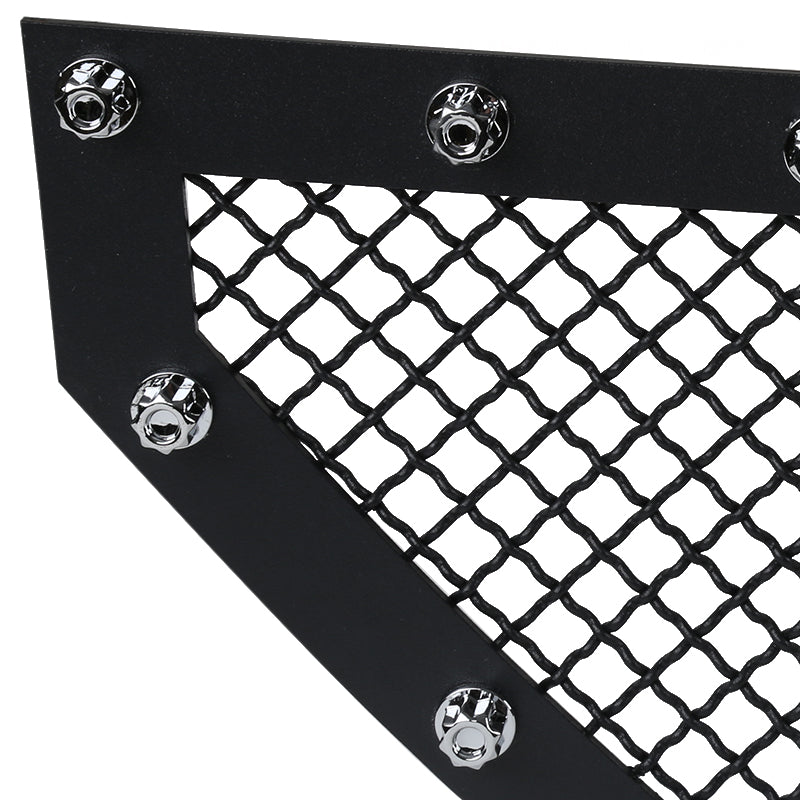 2016-2018 Chevrolet Silverado 1500 Rivet Style Black Stainless Steel 2PC Mesh Grille Insert