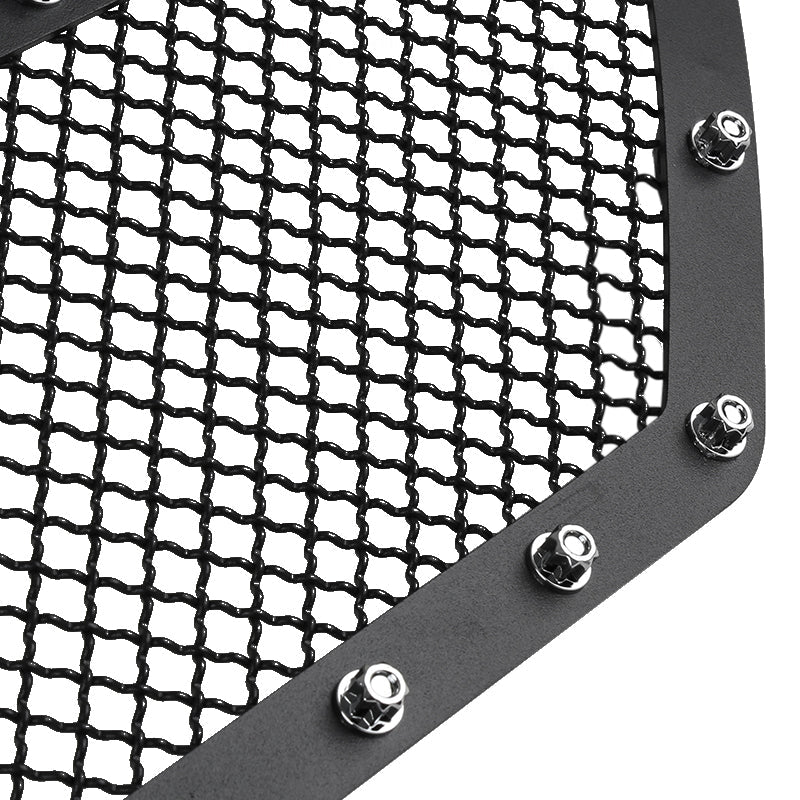 2016-2018 Chevrolet Silverado 1500 Rivet Style Black Stainless Steel 2PC Mesh Grille Insert