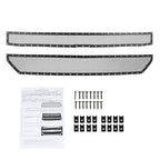 2016-2018 Chevrolet Silverado 1500 Rivet Style Black Stainless Steel 2PC Mesh Grille Insert