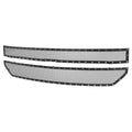 2016-2018 Chevrolet Silverado 1500 Rivet Style Black Stainless Steel 2PC Mesh Grille Insert