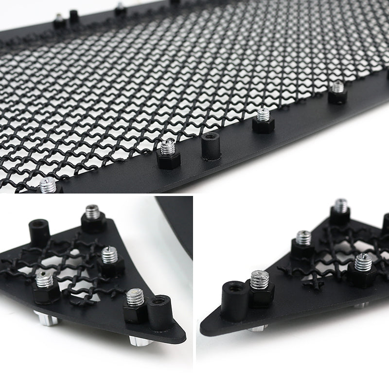 2005-2011 Toyota Tacoma Rivet Style Stainless Steel 3PC Mesh Grille insert (Black)
