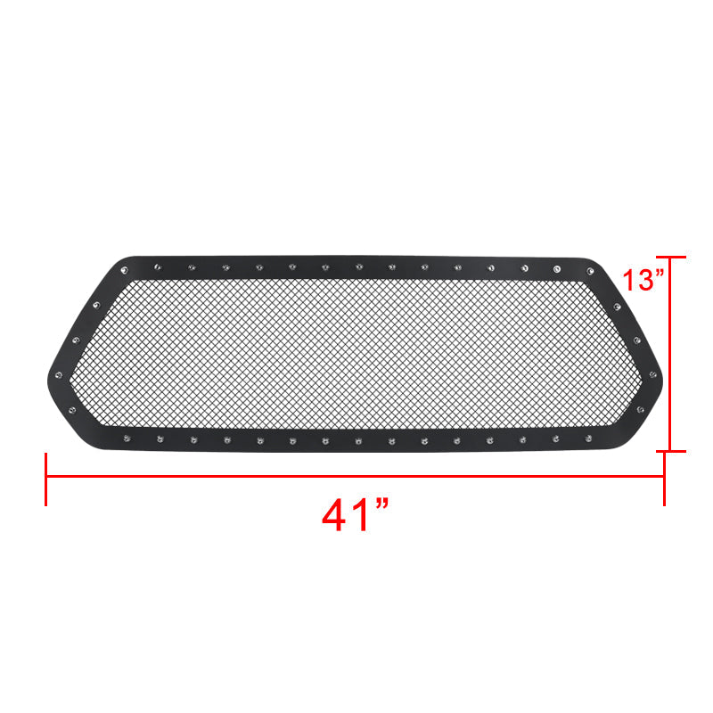 2016-2018 Toyota Tacoma Rivet Style Black Stainless Steel Mesh Grille Insert