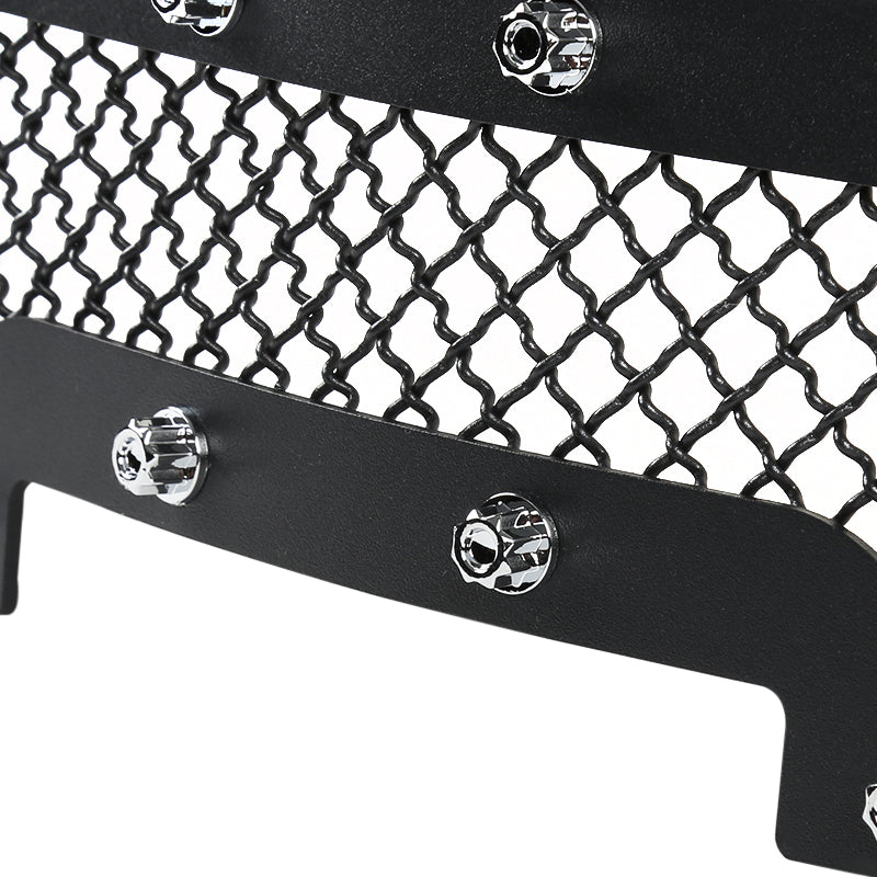 2015-2018 Chevrolet Suburban/Tahoe Rivet Style Black Stainless Steel 2PC Mesh Grille Insert