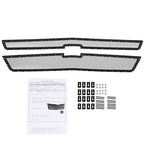 2015-2018 Chevrolet Suburban/Tahoe Rivet Style Black Stainless Steel 2PC Mesh Grille Insert