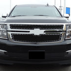 2015-2018 Chevrolet Suburban/Tahoe Rivet Style Black Stainless Steel 2PC Mesh Grille Insert