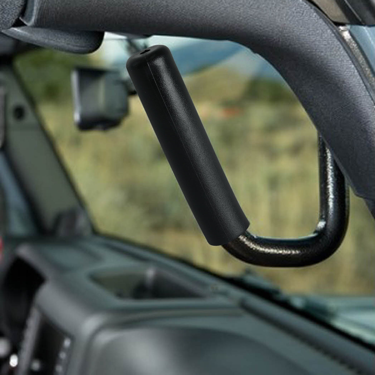 2007-2016 Jeep Wrangler JK Black Steel Front Handle Bars - 2PC