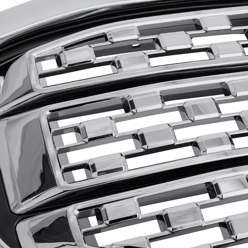 2017-2019 GMC Acadia Chrome Denali Style Mesh Front Upper Hood Grille