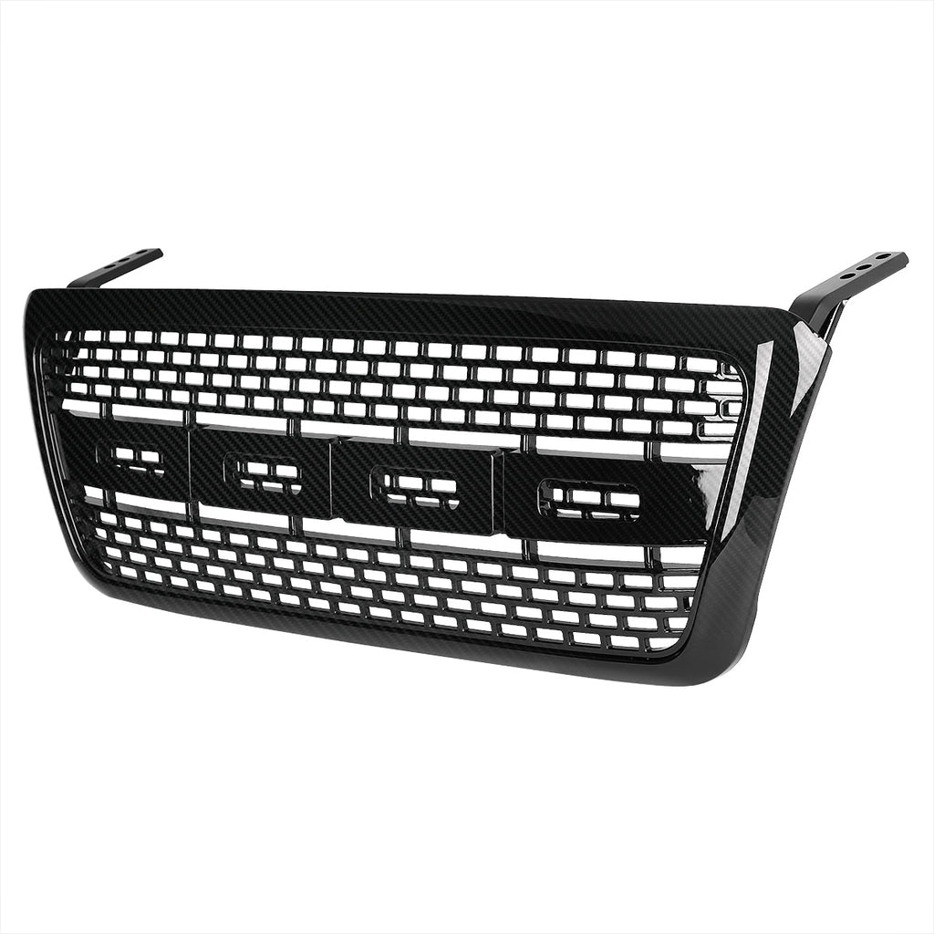 2004-2008 Ford F-150/ 2006-2008 Lincoln Mark LT Raptor Style Carbon Fiber Look ABS Grille