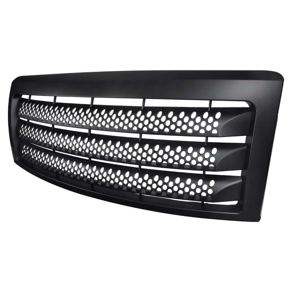 2009-2014 Ford F-150 Matte Black ABS Round Hole Grille