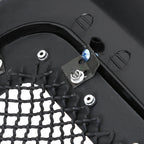 2005-2007 Ford F-250/F-350/F-450/F-550/Excursion Black ABS Rivet Style Grille w/ Stainless Steel Mesh