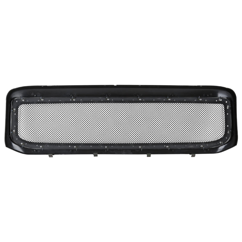 1999-2004 Ford F-250/F-350/Excursion Black ABS Rivet Style Grille w/ Stainless Steel Mesh