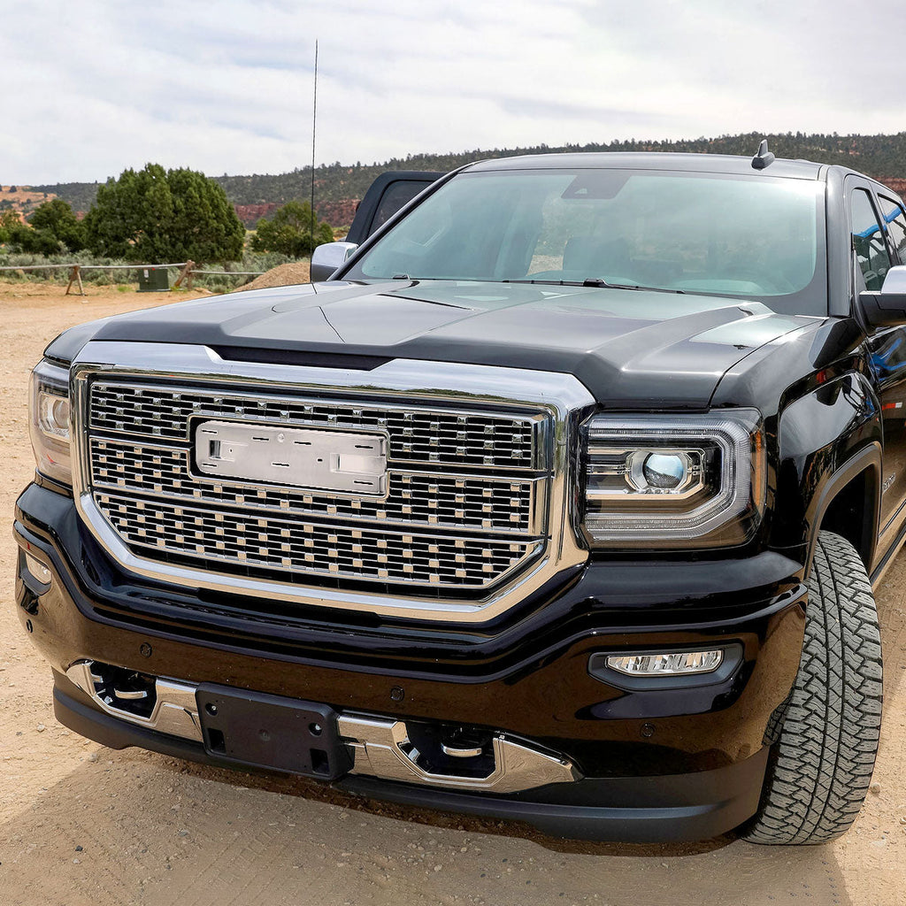 2016-2018 GMC Sierra 1500 Chrome Mesh Denali Style Hood Replacement Grille