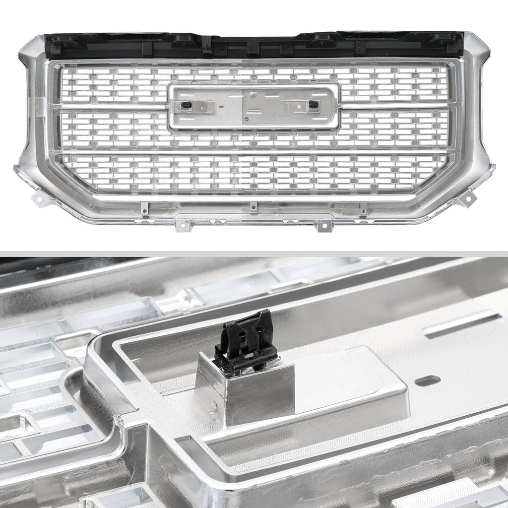 2016-2018 GMC Sierra 1500 Chrome Mesh Denali Style Hood Replacement Grille