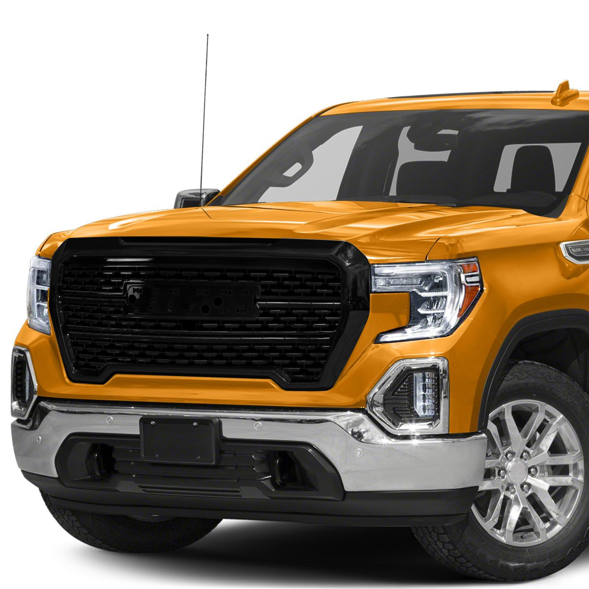 2019-2020 GMC Sierra 1500 Glossy Black ABS Mesh Grille