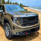 2022-2025 GMC Sierra 1500 Chrome AT4 Style Mesh Front Upper Hood Grille