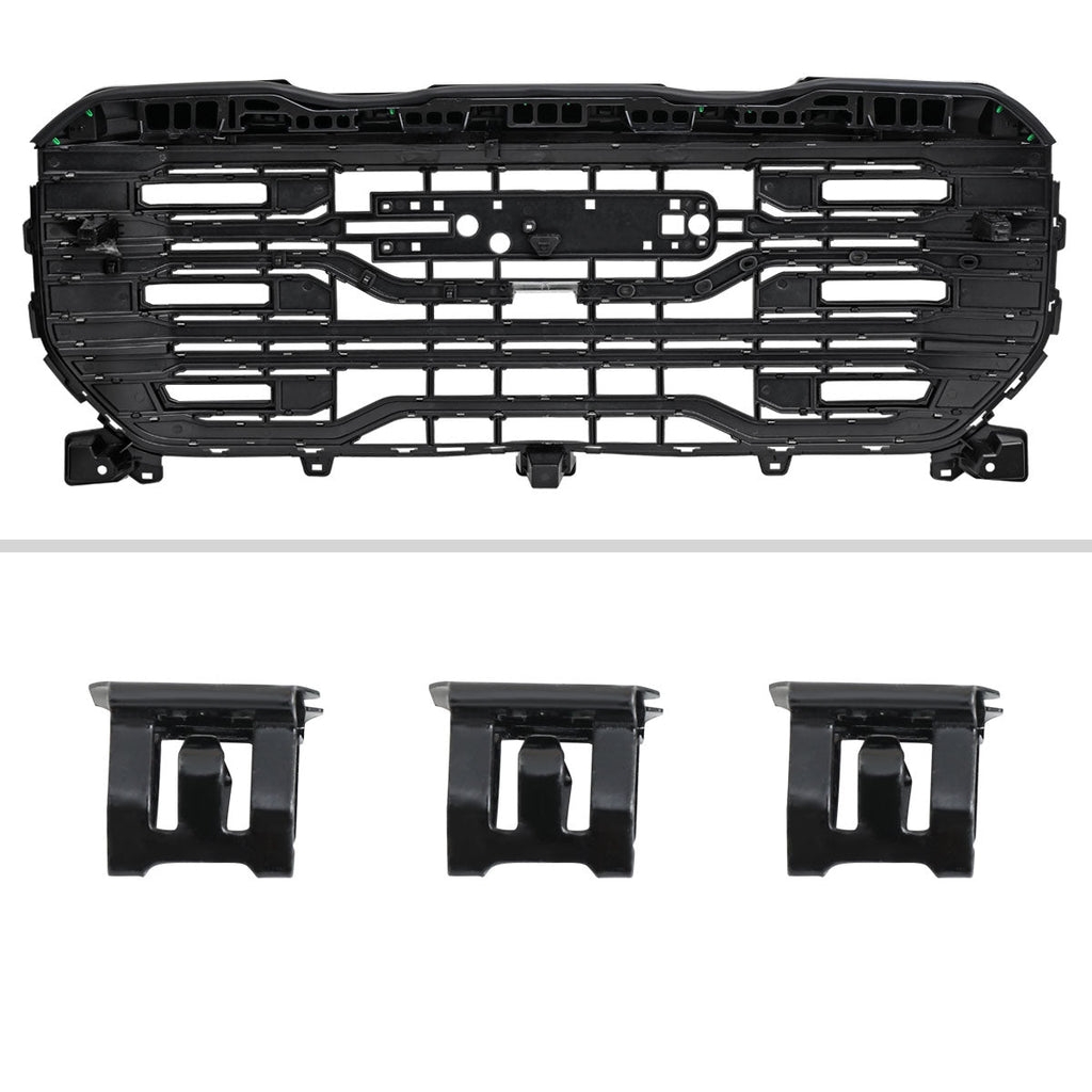 2022-2025 GMC Sierra 1500 Glossy Black AT4 Style Mesh Front Upper Hood Grille