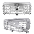 2022-2025 GMC Sierra 1500 Chrome Denali Style Front Upper Mesh Hood Grille