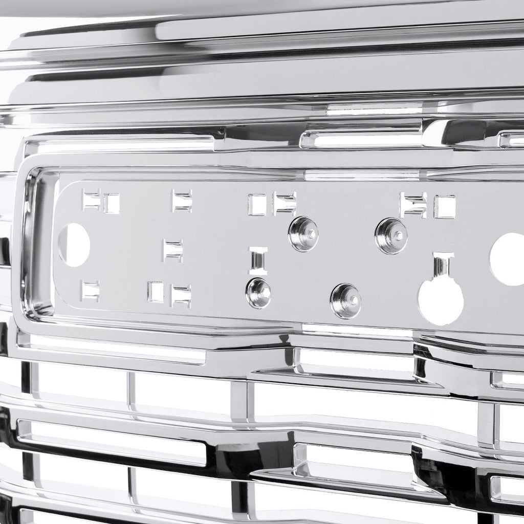 2022-2025 GMC Sierra 1500 Chrome Denali Style Front Upper Mesh Hood Grille