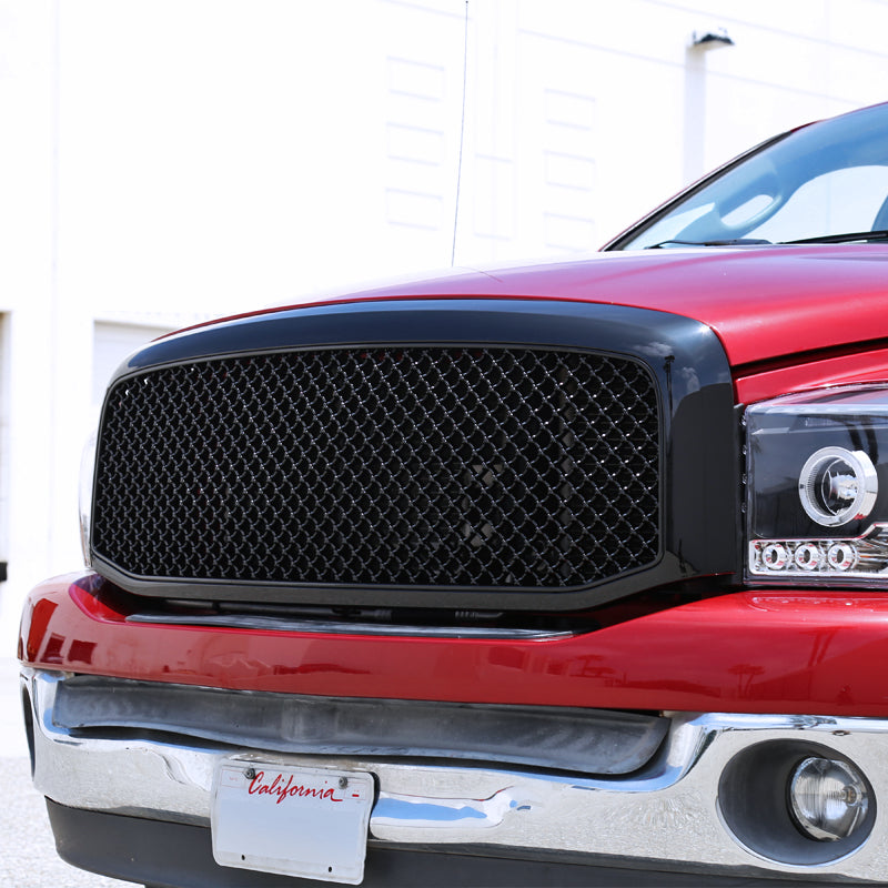 2006-2008 Dodge RAM Glossy Black ABS Mesh Grille