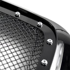 2006-2008 Dodge RAM Glossy Black ABS Rivet Style Grille w/ Stainless Steel Mesh