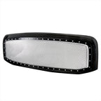 2006-2008 Dodge RAM Glossy Black ABS Rivet Style Grille w/ Stainless Steel Mesh