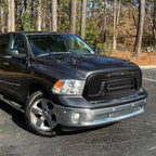 2013-2018 Dodge RAM 1500 Rebel Style Front Hood Grille w/ Amber LED Lights