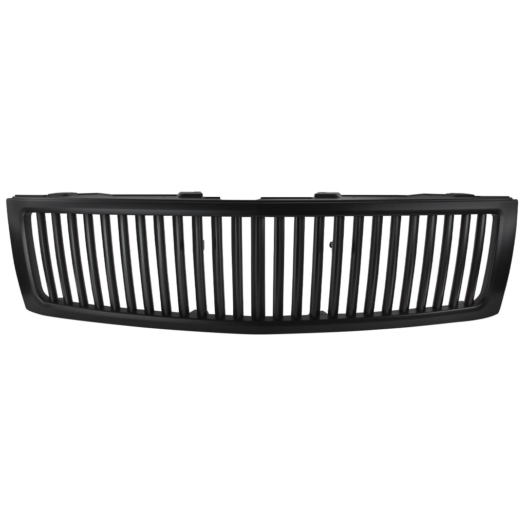 2007-2013 Chevrolet Silverado 1500 Matte Black ABS Vertical Grille