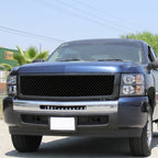 2007-2013 Chevrolet Silverado 1500 Glossy Black ABS Honeycomb Mesh Grille
