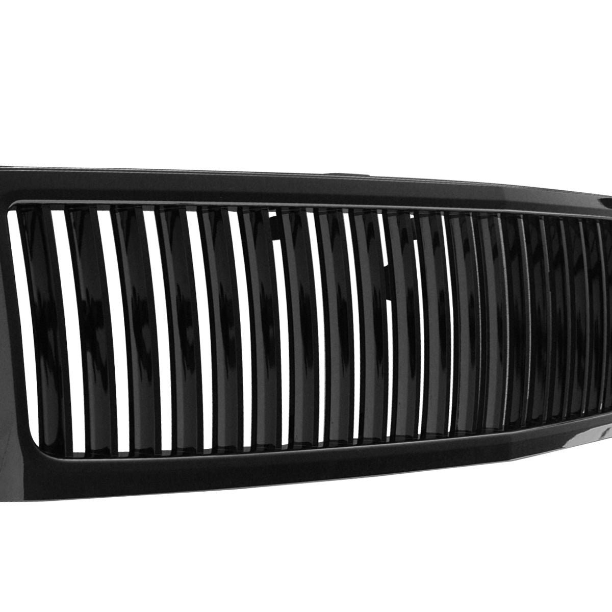 2007-2013 Chevrolet Silverado 1500 Glossy Black ABS Vertical Grille