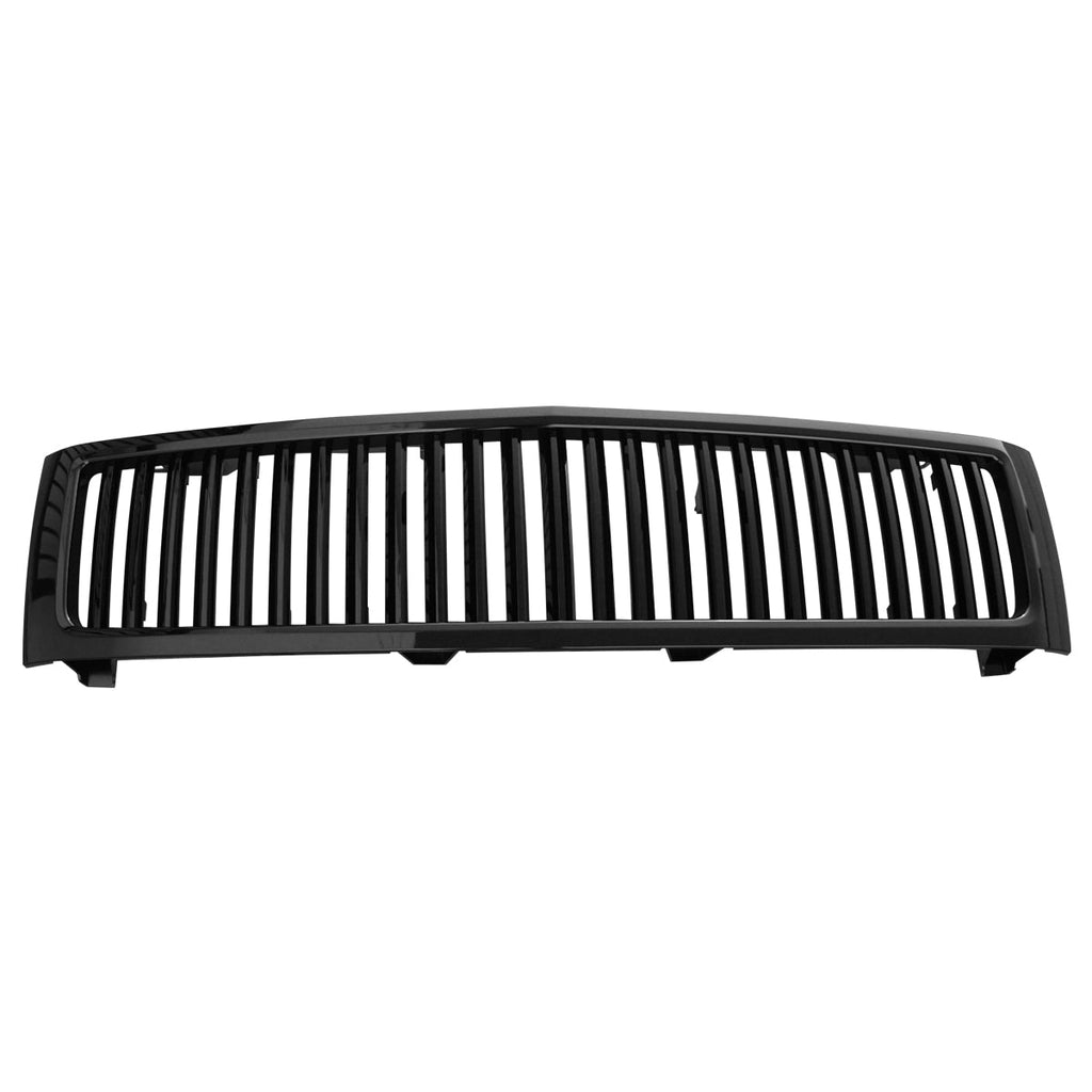 2007-2013 Chevrolet Silverado 1500 Glossy Black ABS Vertical Grille