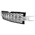 2019-2022 Chevrolet Silverado 1500 LT Glossy Black Honeycomb Hood Grille w/ Chrome Trim