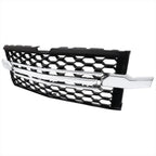 2019-2022 Chevrolet Silverado 1500 WT Glossy Black Honeycomb Hood Grille w/ Chrome Trim