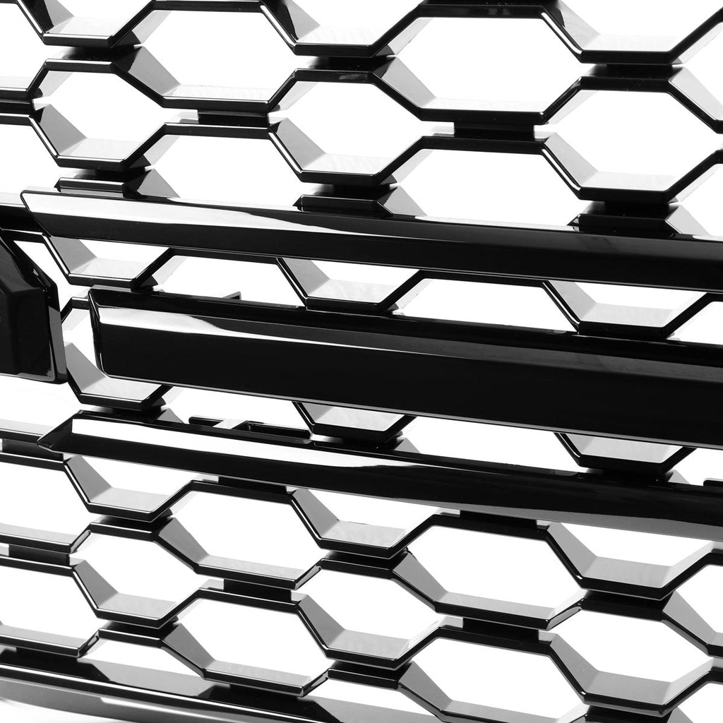 2019-2022 Chevrolet Silverado 1500 WT Glossy Black Honeycomb Hood Grille