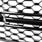 2019-2022 Chevrolet Silverado 1500 WT Glossy Black Honeycomb Hood Grille