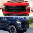 2022-2026 Chevrolet Silverado 1500 Glossy Black Mesh Front Upper Hood Grille