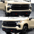 2022-2026 Chevrolet Silverado 1500 Glossy Black Mesh Front Upper Hood Grille
