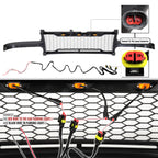 1999-2002 Chevrolet Silverado 1500/2000-2006 Tahoe/Suburban Matte Black Mesh Replacement Grille w/ LED Lights