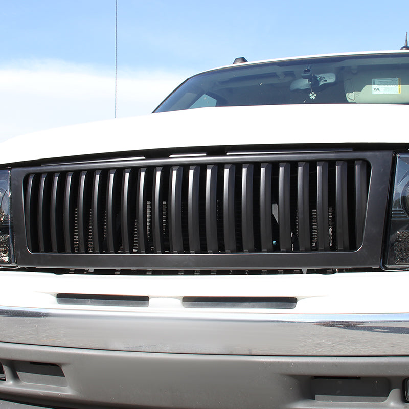 1999-2002 Chevrolet Silverado Matte Black ABS Vertical Grille