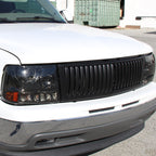 1999-2002 Chevrolet Silverado Matte Black ABS Vertical Grille