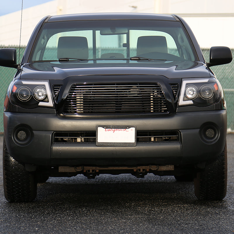 2005-2011 Toyota Tacoma Glossy Black ABS Horizontal Billet Grille