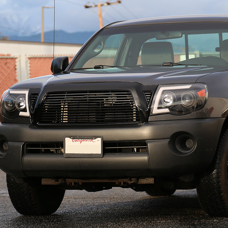 2005-2011 Toyota Tacoma Glossy Black ABS Horizontal Billet Grille