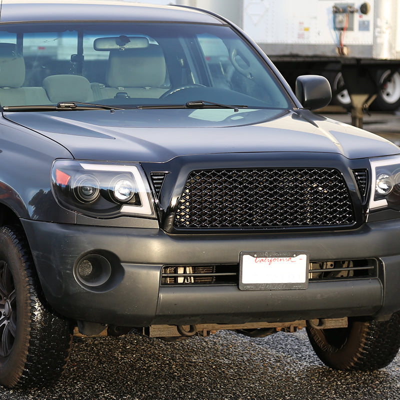 2005-2011 Toyota Tacoma Glossy Black ABS Honeycomb Mesh Grille