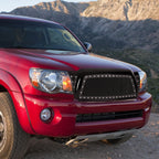 2005-2011 Toyota Tacoma Glossy Black ABS Rivet Style Grille w/ Stainless Steel Mesh