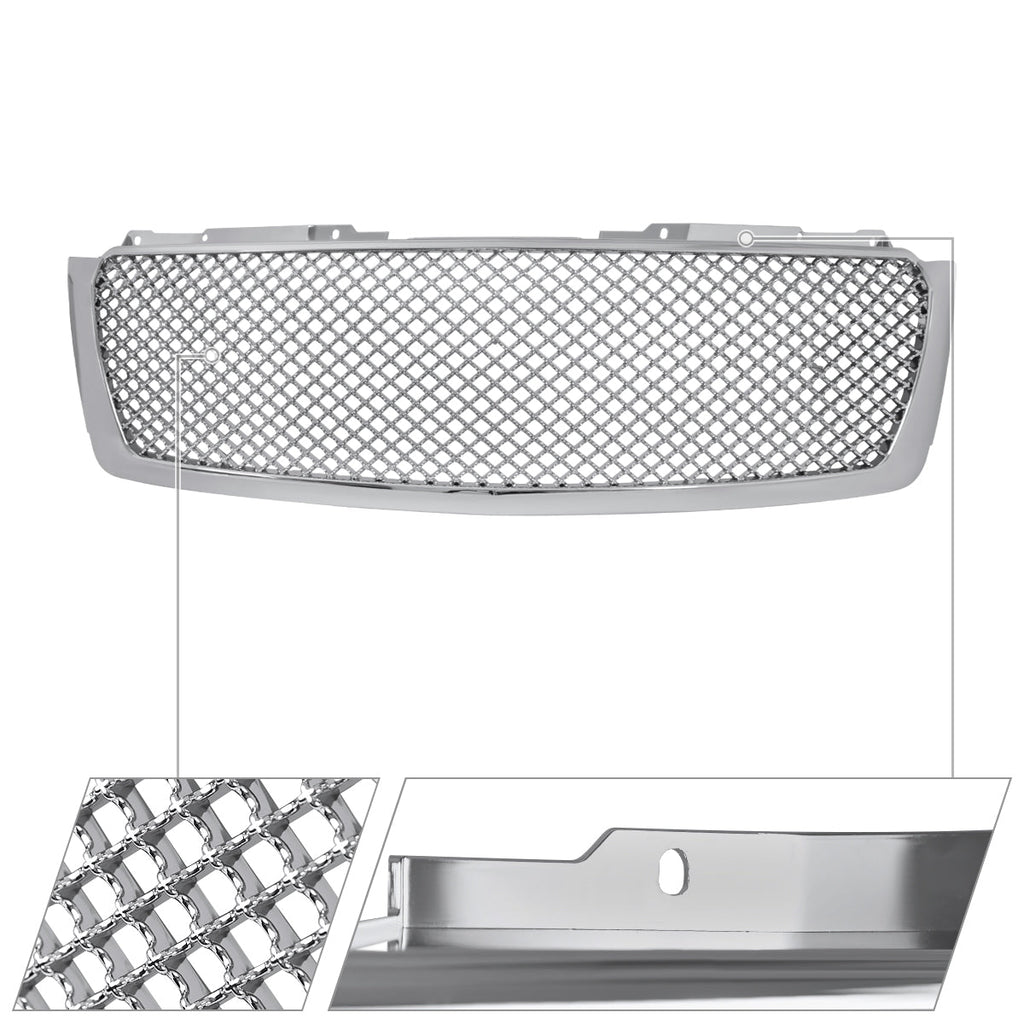 2007-2013 Chevrolet Avalanche/ 2007-2014 Tahoe Suburban Chrome ABS Honeycomb Mesh Grille